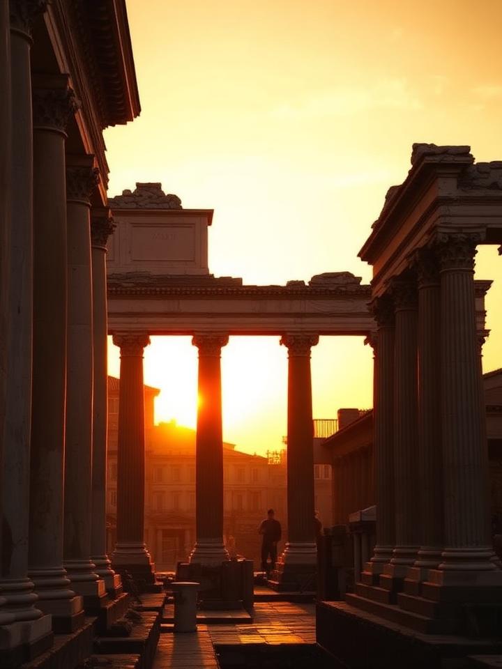 Fórum Romano ao pôr do sol